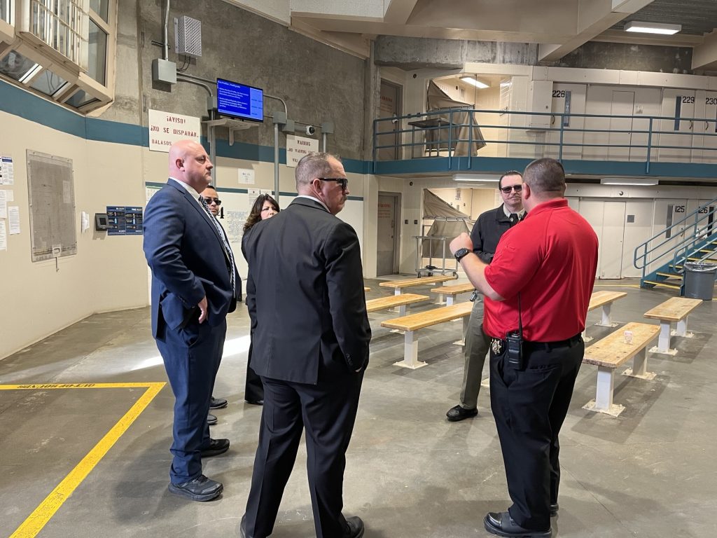 Touring the interior of one of the buildings at WSP-RC.