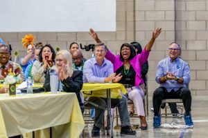 Attendees celebrate honorees at the first CCWF Clover Awards.