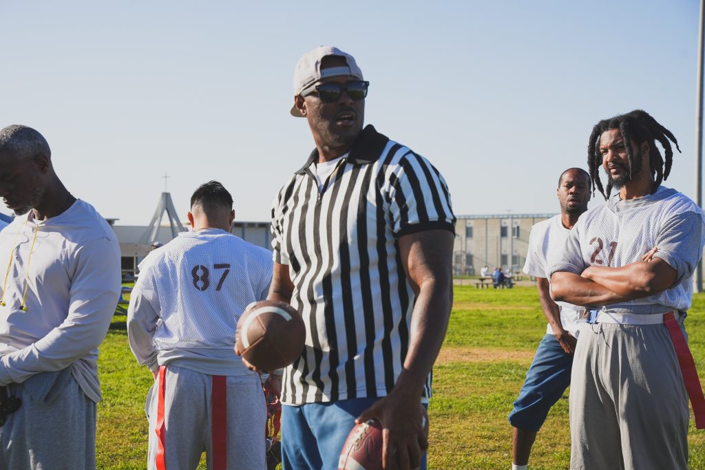 A referee at the CIM flag football game.