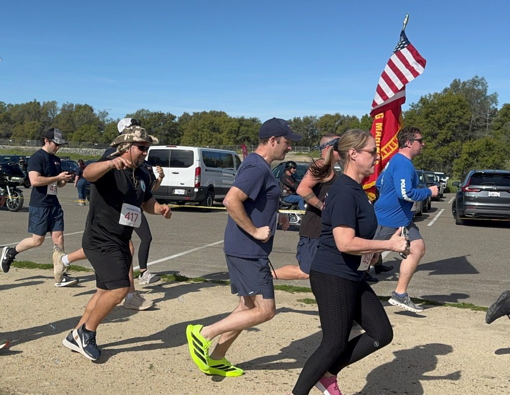 5k runners at the Polar Plunge with DAPO to benefit the Special Olympics.
