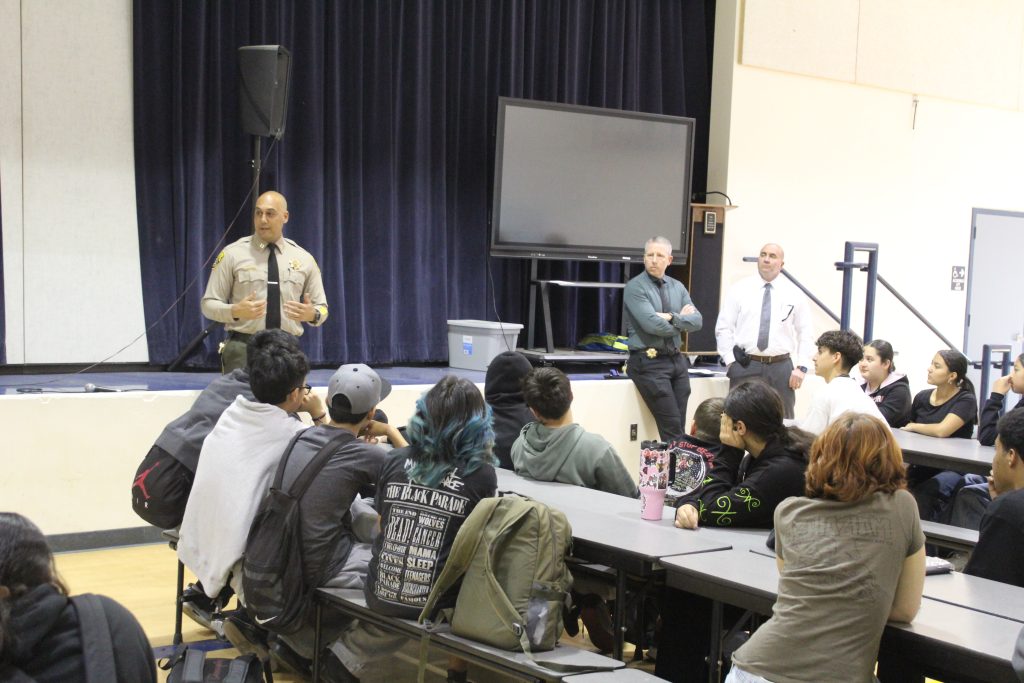 PVSP staff speak with middle school students about careers
