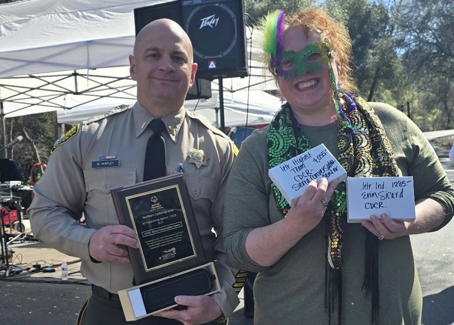 Polar Plunge awards with two people from SCC.
