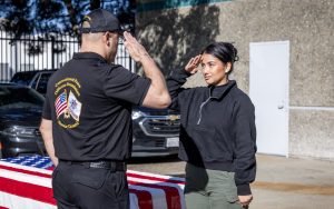 CSP-Solano Honor Guard member trains with CPOF.