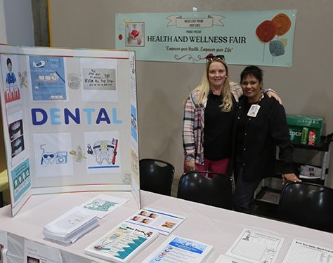 Dental staff at the Wasco prison wellness fair.