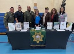 Staff from WSP-RC at a booth for a school job fair.