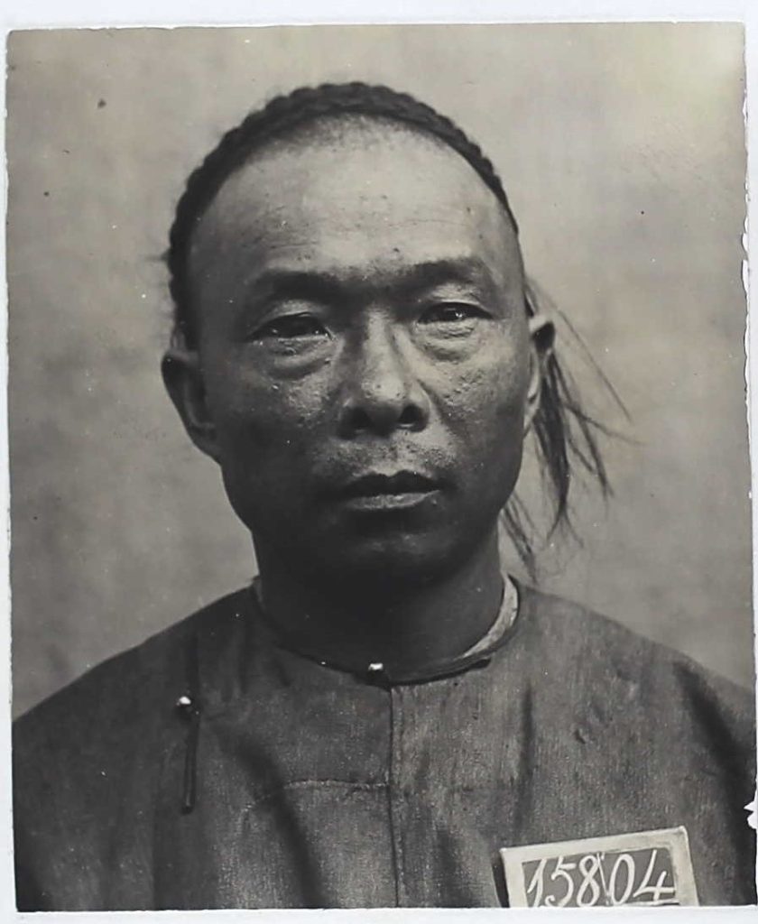 Photo of Ah Sing from San Quentin in late 1890s