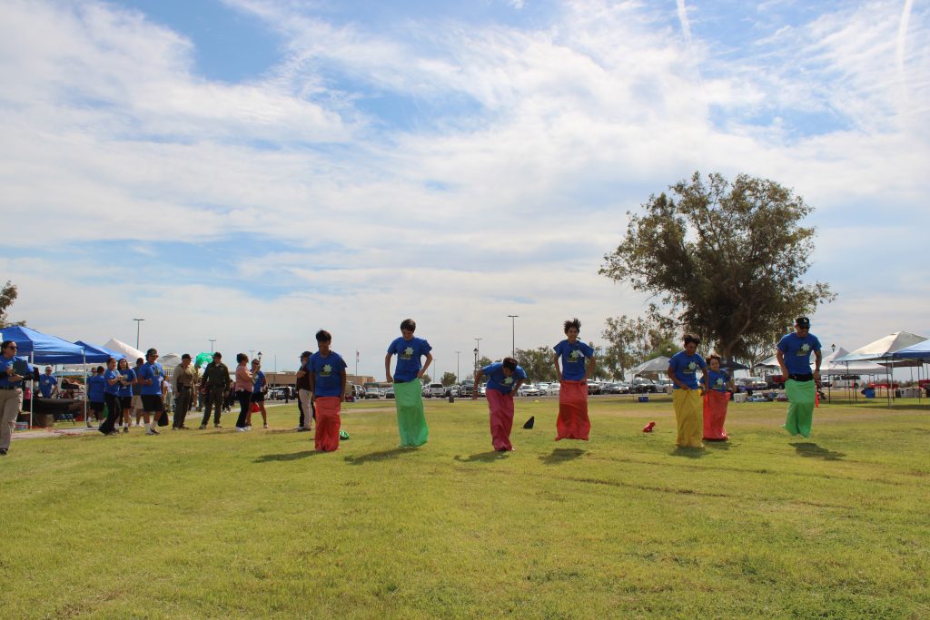 Academy sack races at Centinela State Prison.