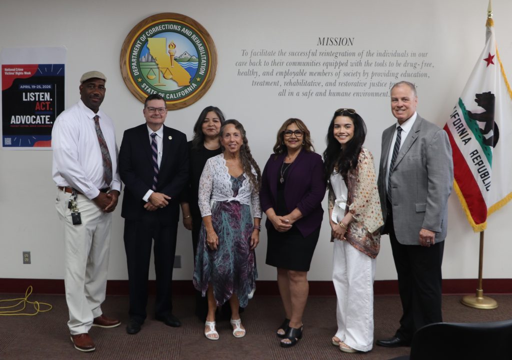 Centinela State Prison welcomed dignitaries to speak about crime victims' issues during Crime Victims' Rights Week.