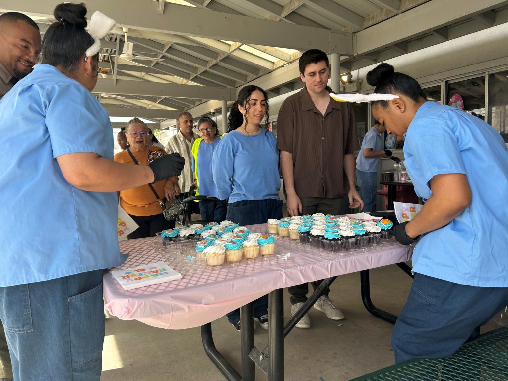 Families at CIW for Easter visiting. 