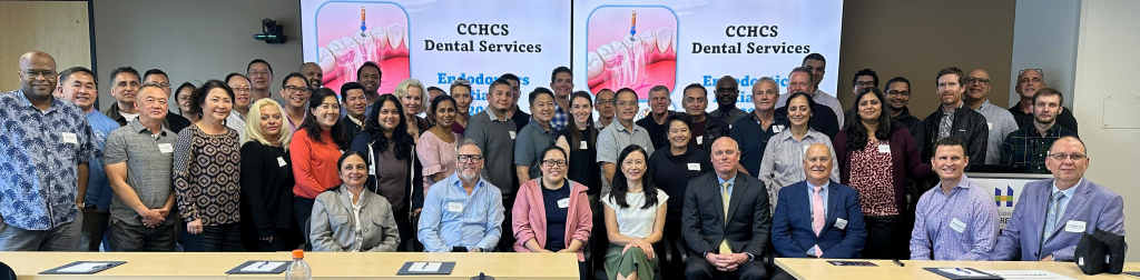 Group photo of root canal dental training for CCHCS story.
