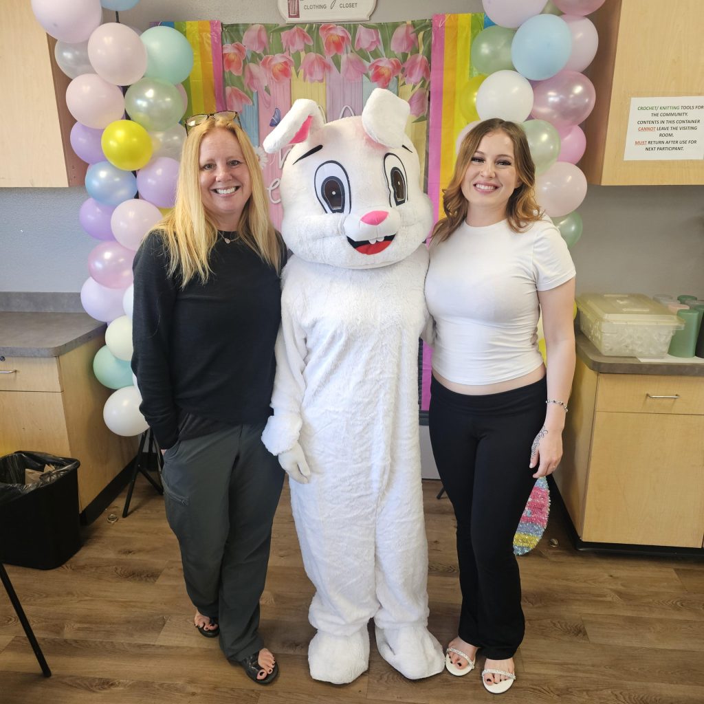 Photos with the Easter bunny at FCRP-Sacramento.