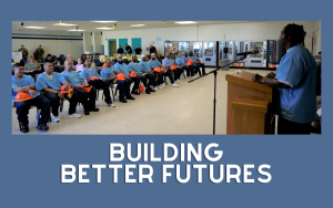 LAC construction mentorship program graduation with the graduates and the words "building better futures."