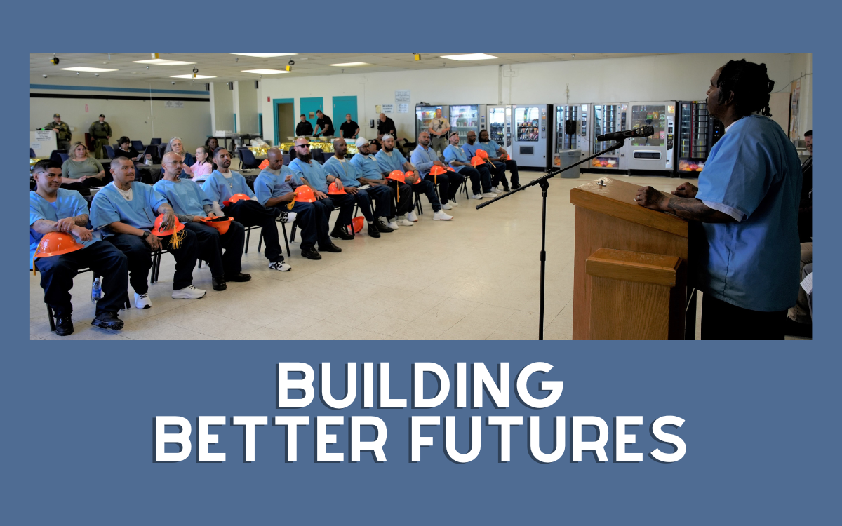 LAC construction mentorship program graduation with the graduates and the words "building better futures."