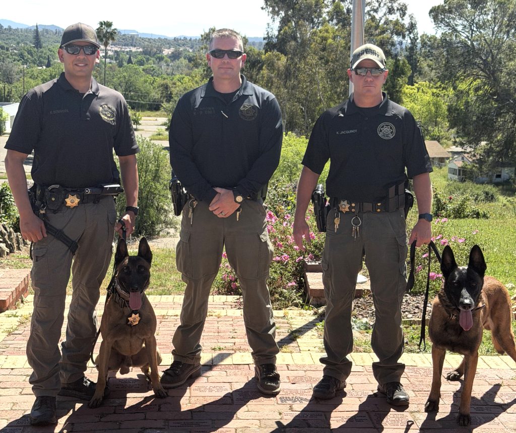 K-9 teams at Mule Creek State Prison.