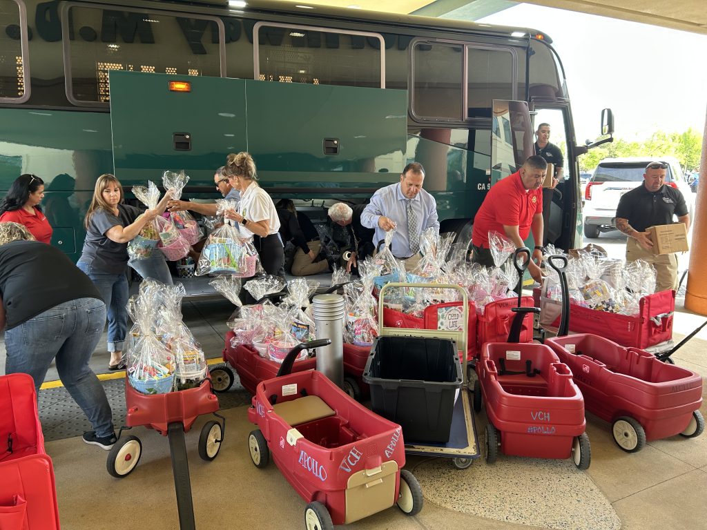 North Kern State Prison staff deliver Easter baskets to Valley Children's hospital.