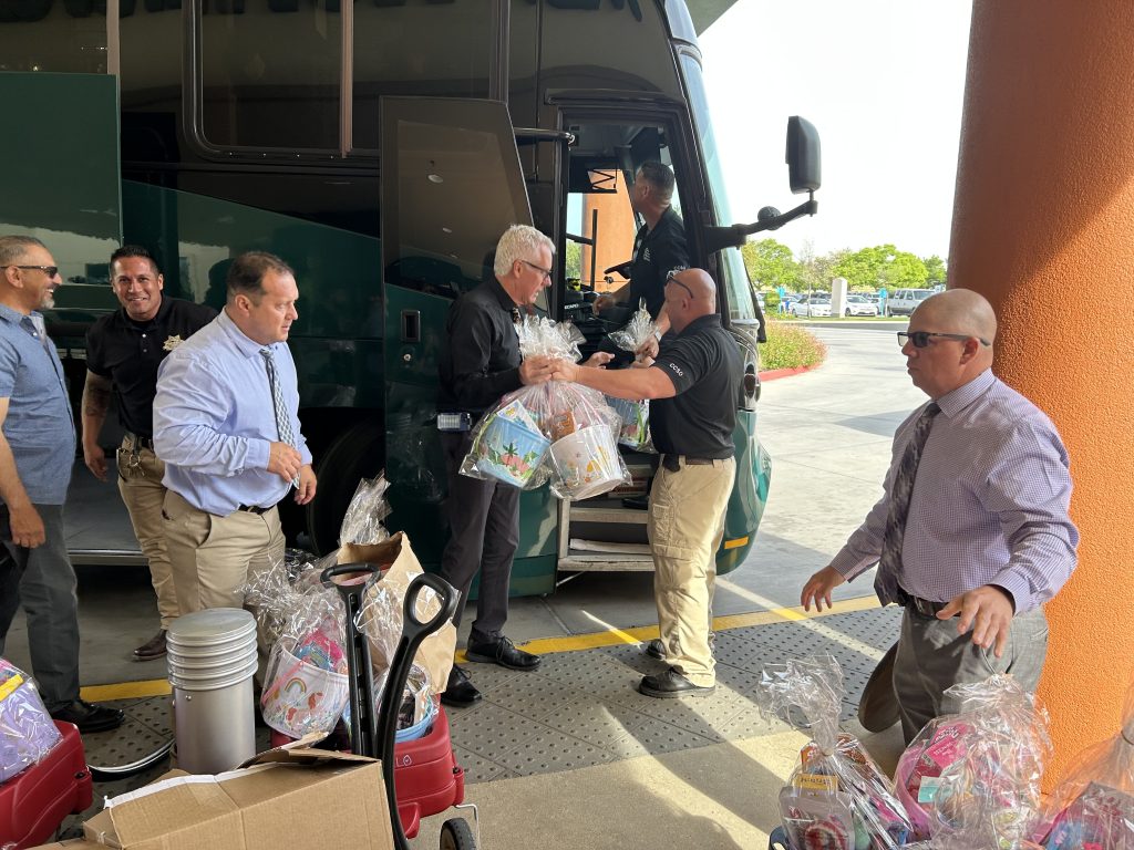 North Kern State Prison staff deliver Easter baskets to Valley Children's hospital.