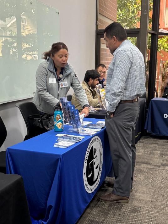 A resource table staff by OVSRS representatives.