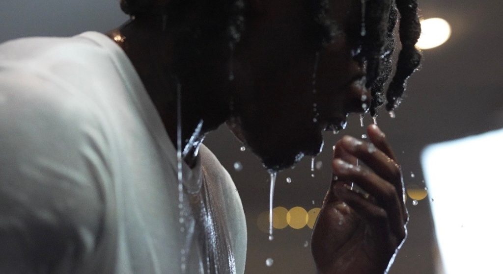 Baptism for an incarcerated man from Pine Grove Youth Conservation Camp. 