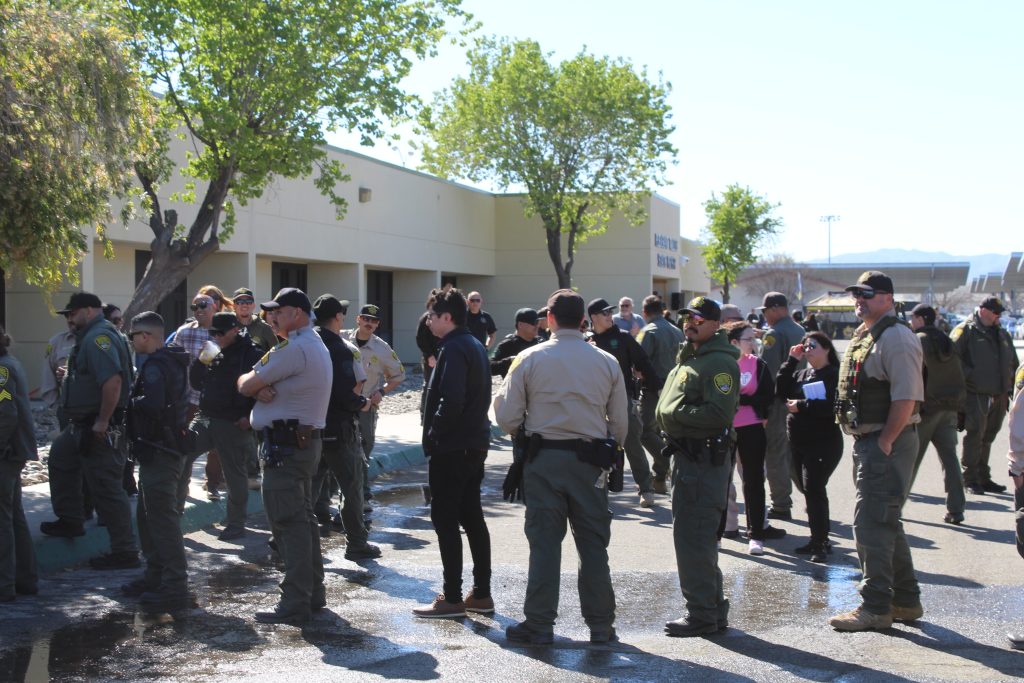 PVSP staff mingle at staff appreciation day outdoor event