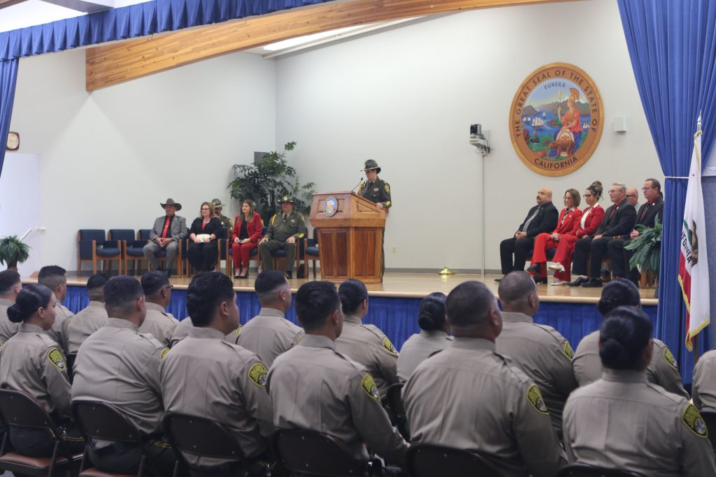Correctional officer cadets at the graduation ceremony.