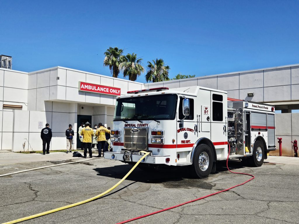 Staff from two prisons train for a mass chemical exposure incident.