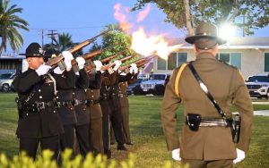 Honor Guard members from Centinela (CEN) and Calipatria (CAL) state prisons first a salute during the Imperial Valley Law Enforcement Memorial Ceremony May 1, 2026.