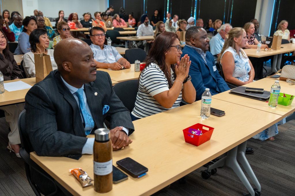Applauding the honorees at the awards recognition at CCHCS headquarters in Elk Grove.
