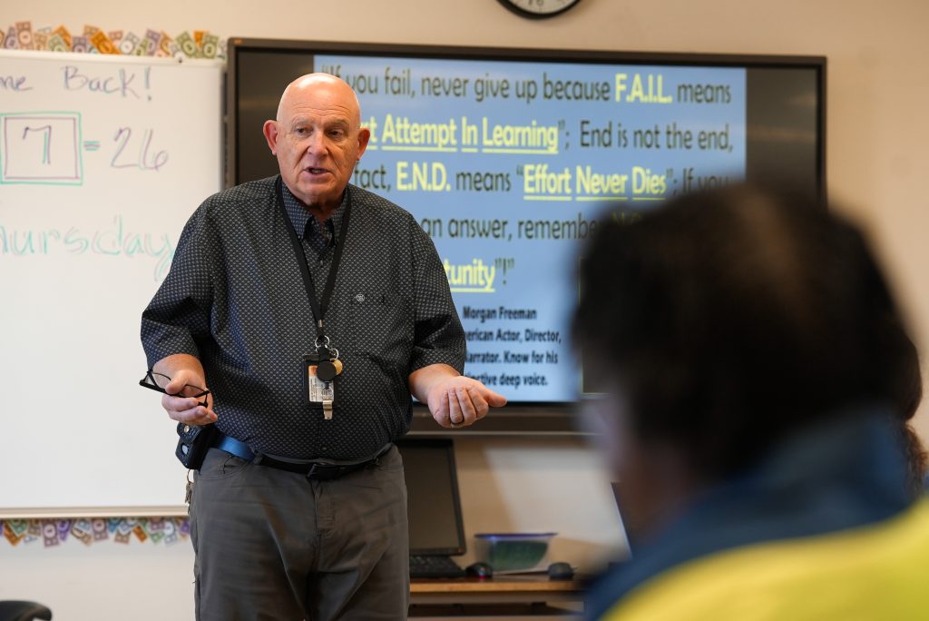 A CCWF teacher in the classroom.