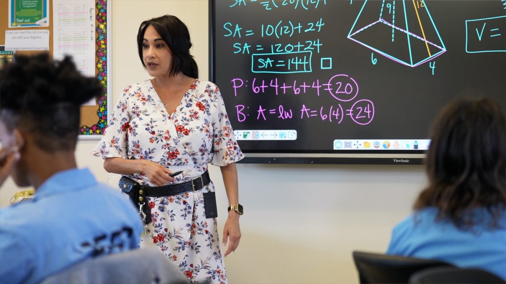 A teacher in the classroom at CCWF for Teacher Appreciation Week.