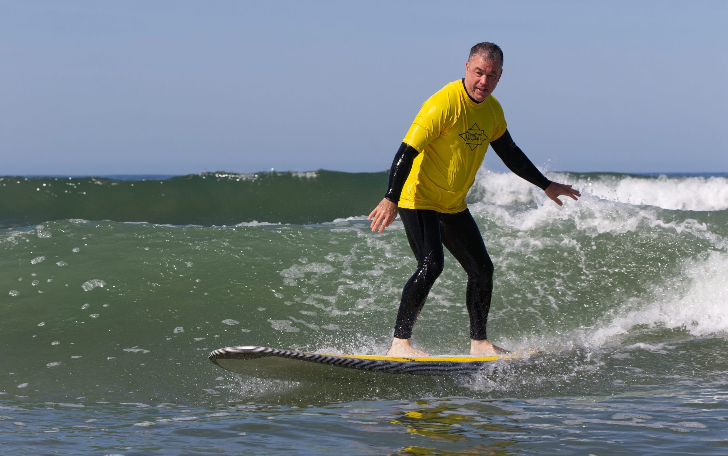 California Men's Colony (CMC) staff took part in a surf therapy clinic at Pismo Beach.