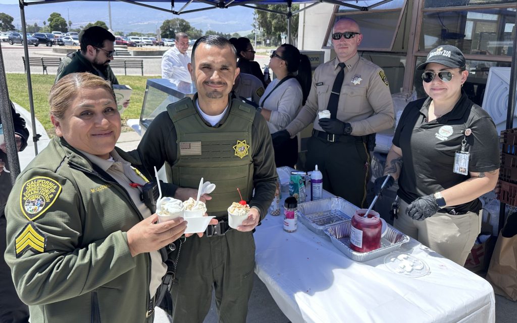 Staff enjoy ice cream at CTF.