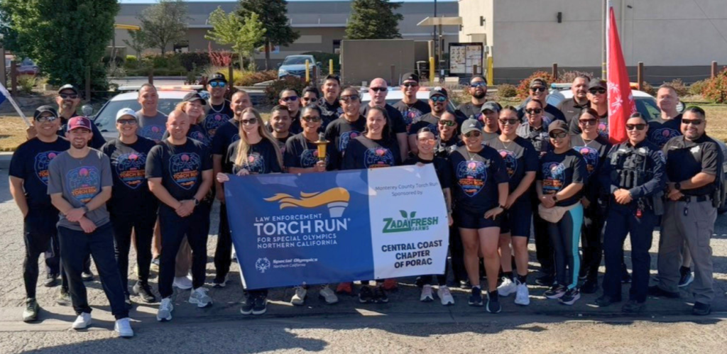 CTF and SVSP participants assemble at the Law Enforcement Torch Run
