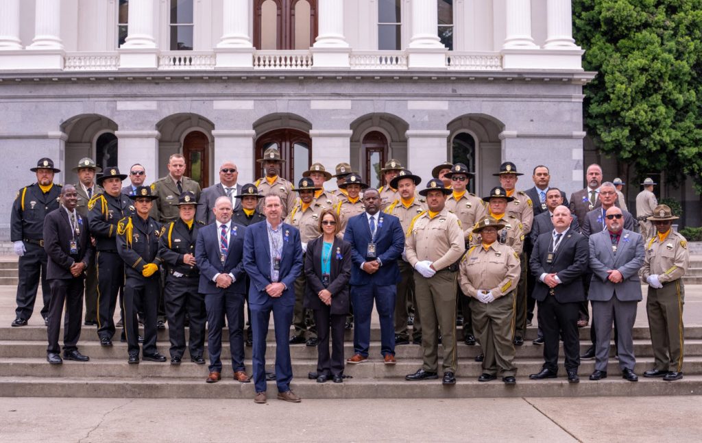 CDCR staff and leadership, along with leadership from law enforcement associations, at the California Peace Officers Memorial held May 4 in Sacramento.
