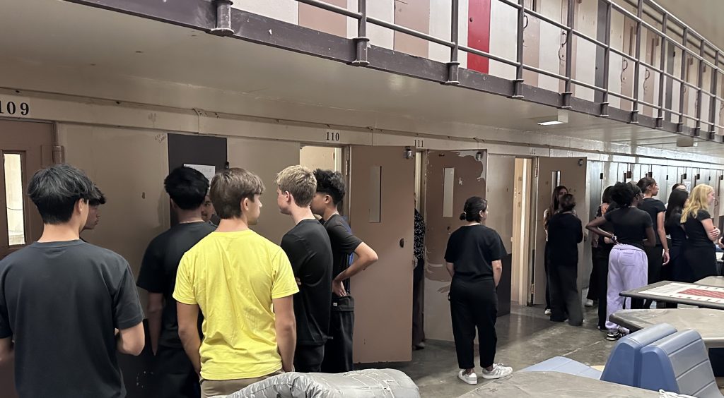 Group of students touring the facility at CTF