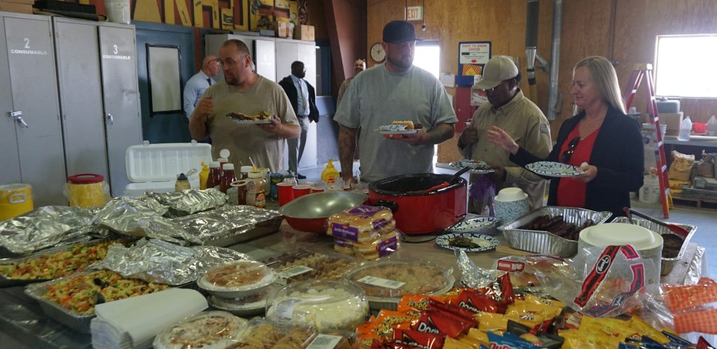 A special lunch prepared for Plant Operations staff at Kern Valley state Prison.