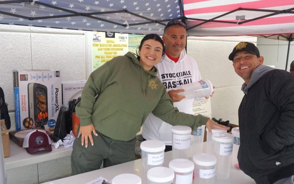 CDCR officers with CCPOA at the KVSP staff appreciation event in Delano, California.