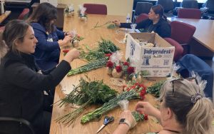 North Kern staff assemble Gratitude Grams.