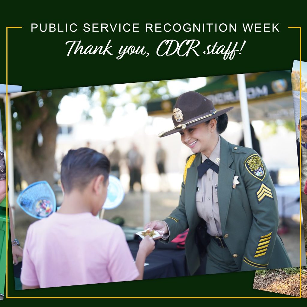 Public Service Recognition Week with a custody staff member.