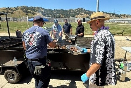 Working the grill at CSP-Solano.