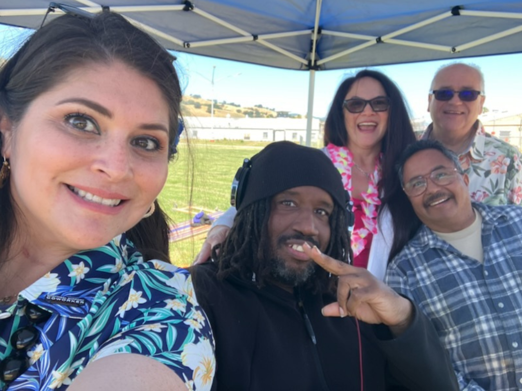 Staff selfie showing them enjoying event at Solano.
