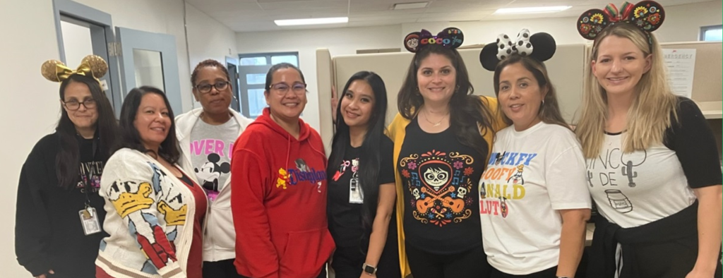 People wearing Mickey and Minnie Mouse ears at CSP-Solano for Disney day.