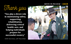 CDCR Week in Review for May 8, 2026, featured image.