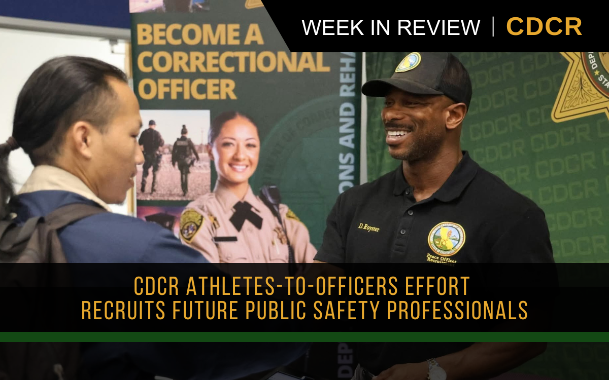 Recruiter and student shaking hands at Athletes to Officers career fair