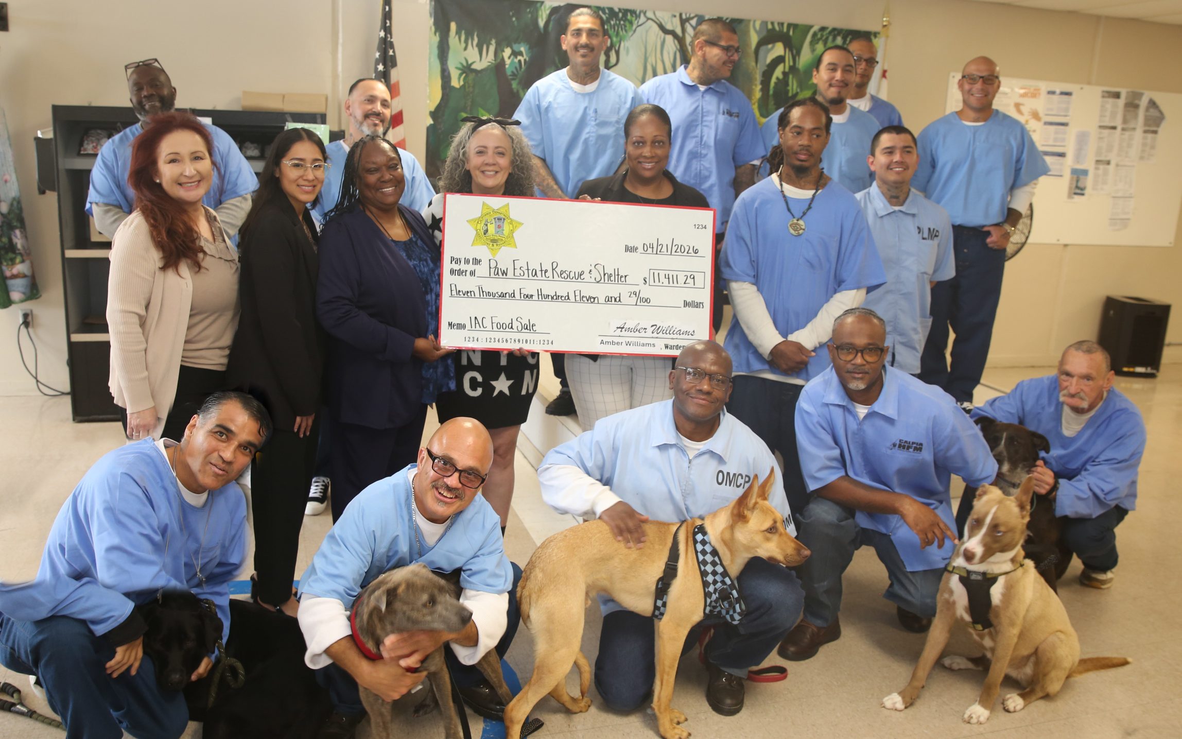 WSP-RC incarcerated people donated money to the dog training program.