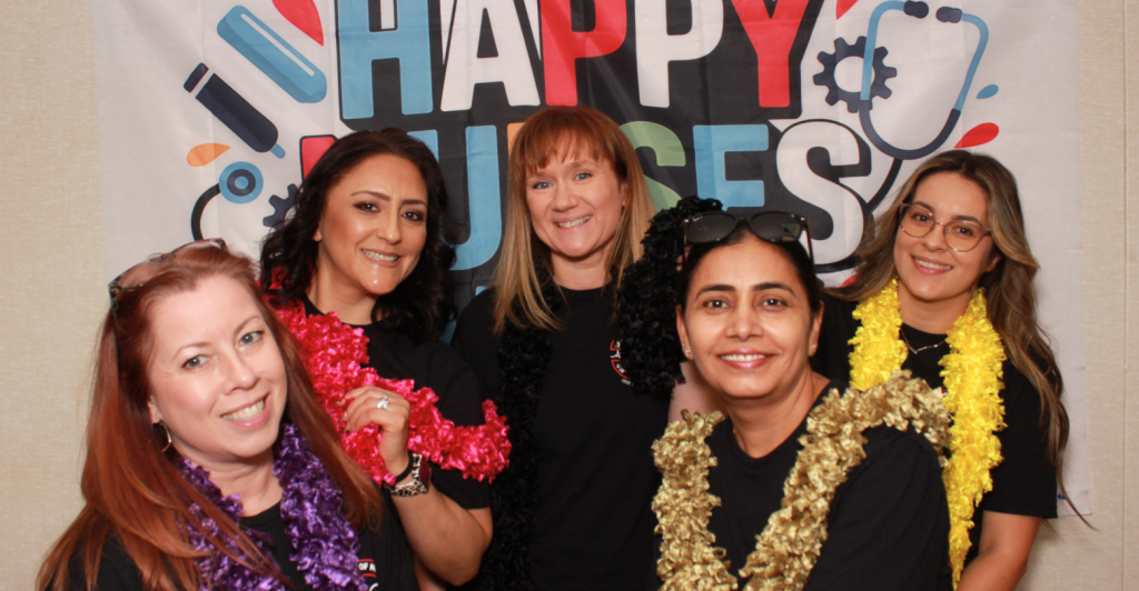 WSP staff in Nurses Week celebration photo booth