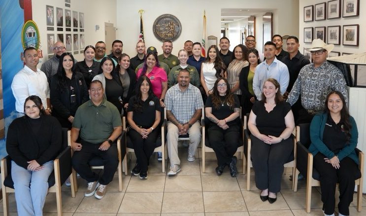 Group photo of Calipatria State Prison and their 10 new staff Peer Support Program volunteers, making the team 30 strong.