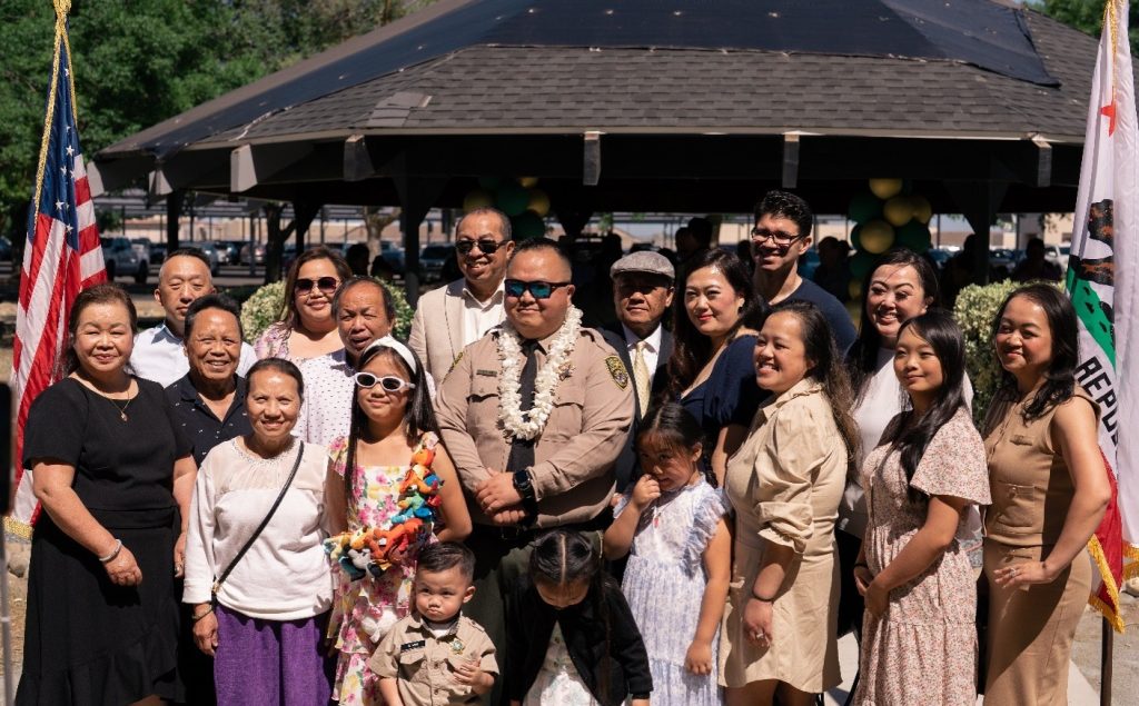 Family and their promoted loved one at CCWF in Chowchilla.