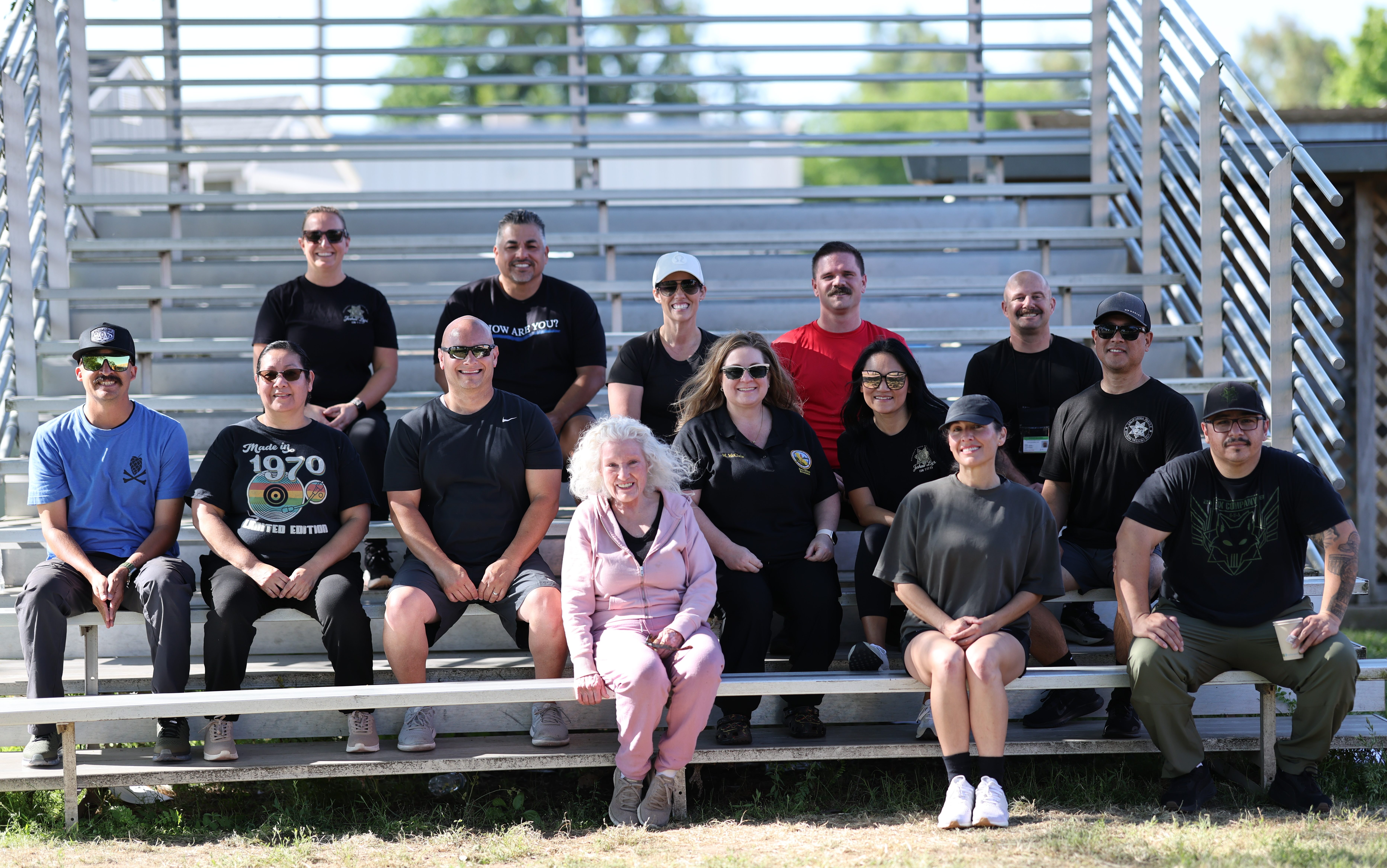 Parole instructors and Basic Correctional Officer Academy staff collaborated to hold a staff wellness and fitness event at the track at the Richard A. McGee Correctional Training Center in Galt.