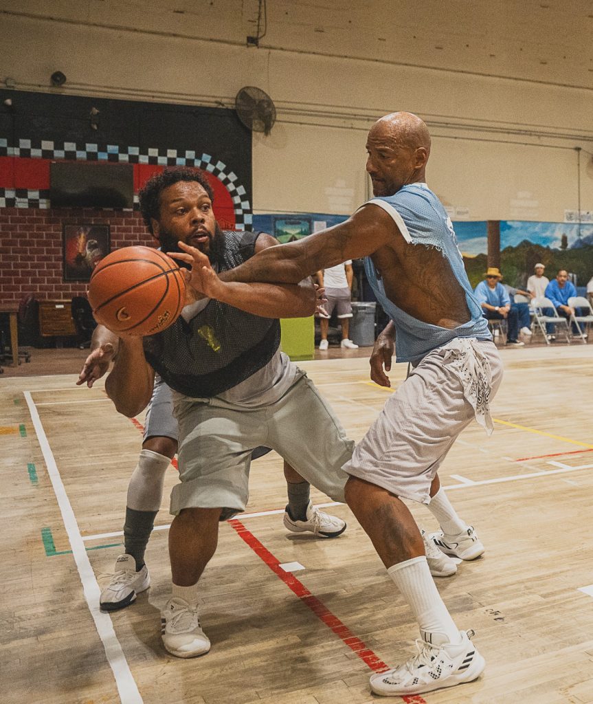 Going for the ball during the CIM tournament.