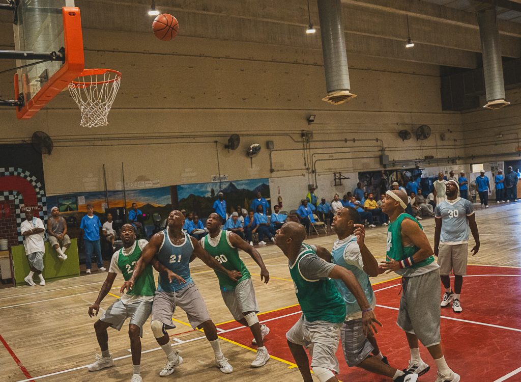 Going for the basket during the CIM tournament.